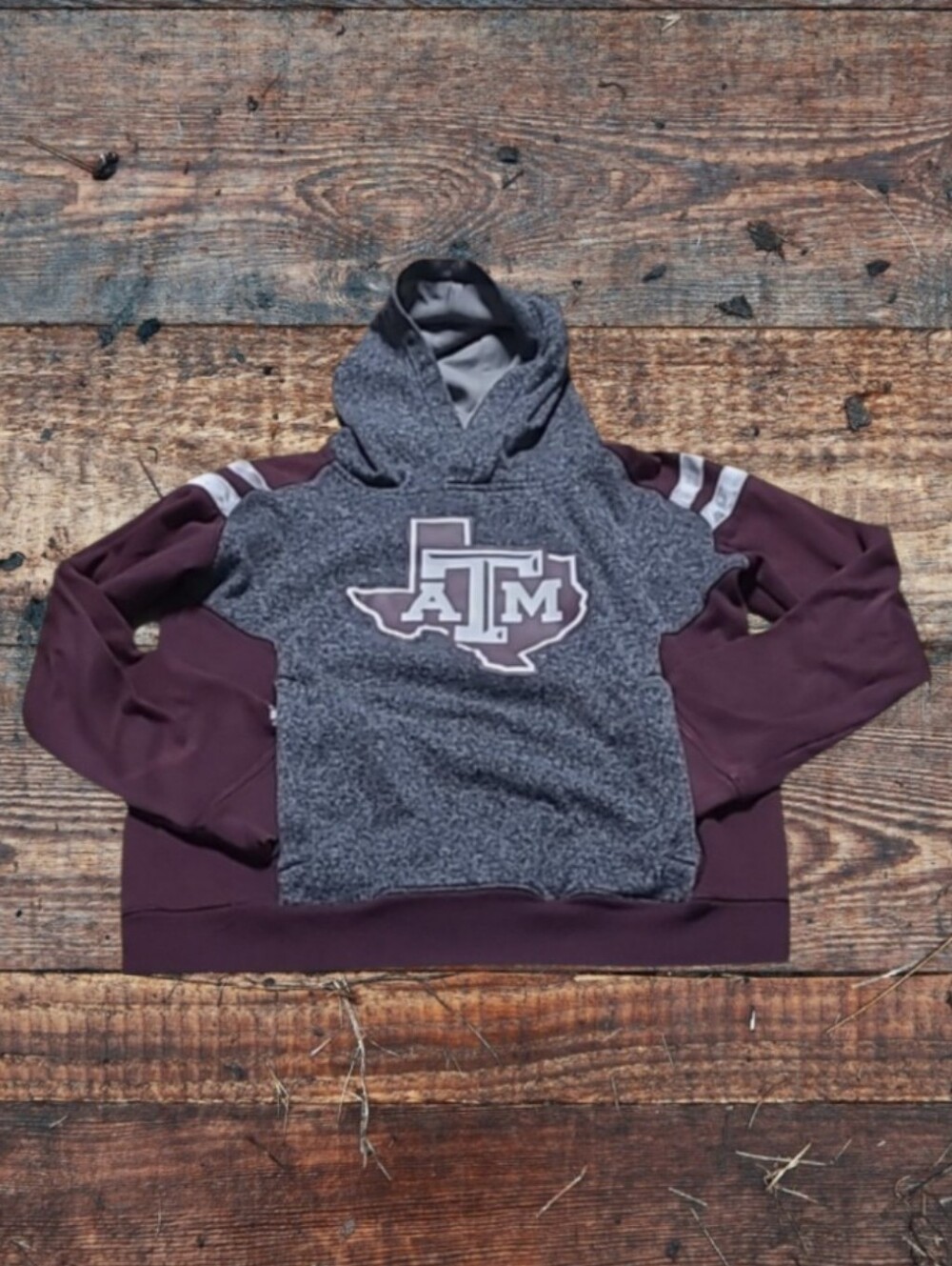 BOY'S ADIDAS TEXAS A&M LONGSLEEVE PULLOVER
